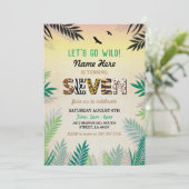 Oerwoud 7e verjaardag Safari ZOO Wilde Kaart (Staand voorkant)