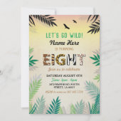 Oerwoud 8e verjaardag van de achtste verjaardag va kaart (Voorkant)