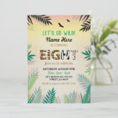 Oerwoud 8e verjaardag van de achtste verjaardag va kaart (Staand voorkant)