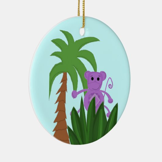 Oerwoud aap keramisch ornament (Rechts)