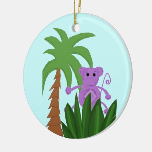 Oerwoud aap keramisch ornament (Links)