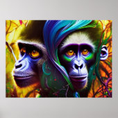 Oerwoud aap poster (Voorkant)