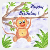 Oerwoud aap sticker (Voorkant)