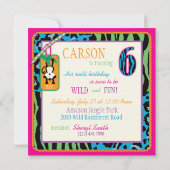 Oerwoud aap zesde uitnodiging (Achterkant)