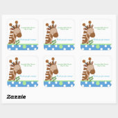 Oerwoud Adventure (Blauw) SQUARE Favor Sticker (Vel)