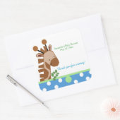 Oerwoud Adventure (Blauw) SQUARE Favor Sticker (Envelop)