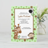 OERWOUD ADVENTURE Green Safari Baby shower 5x7 Kaart (Staand voorkant)