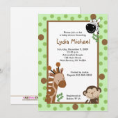 OERWOUD ADVENTURE Green Safari Baby shower 5x7 Kaart (Voorkant / Achterkant)