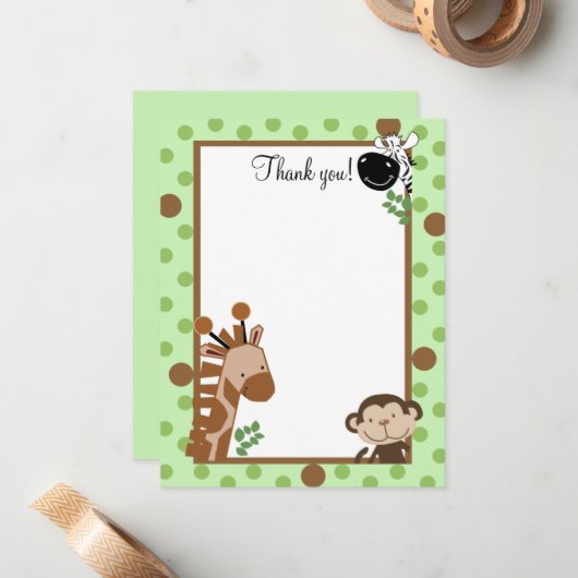 OERWOUD ADVENTURE (Groene) 4x5 Flat Dank u wel Notitiekaartje (Voorkant / Achterkant in situ)