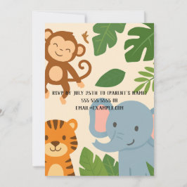 Oerwoud Adventure Invitation – Leuk en levendig fe Kaart