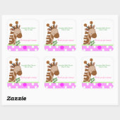 Oerwoud Adventure (Roze) SQUARE Favor Sticker (Vel)