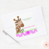 Oerwoud Adventure (Roze) SQUARE Favor Sticker (Envelop)