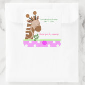 Oerwoud Adventure (Roze) SQUARE Favor Sticker (Tas)