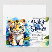 Oerwoud Adventure Tiger Baby shower Kaart (Voorkant / Achterkant)