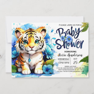 Oerwoud Adventure Tiger Baby shower Kaart