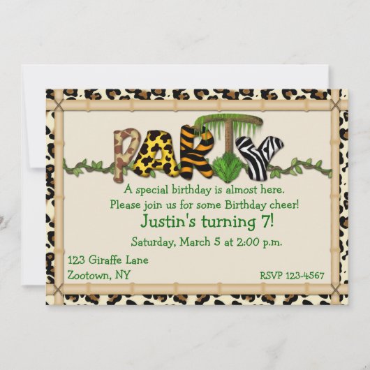 Oerwoud Afdrukdag Kaart (Voorkant)