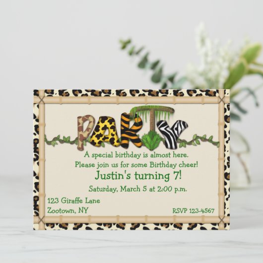 Oerwoud Afdrukdag Kaart (Staand voorkant)