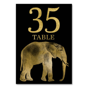 Oerwoud Africa Animal Elephant Table Number Card 3 Kaart