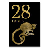 Oerwoud African Animal Monkey Table Number Card 28 Kaart (Achterkant)