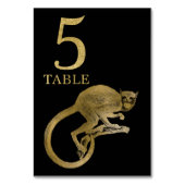 Oerwoud African Animal Monkey Tafel Nummer Kaart 5 (Voorkant)
