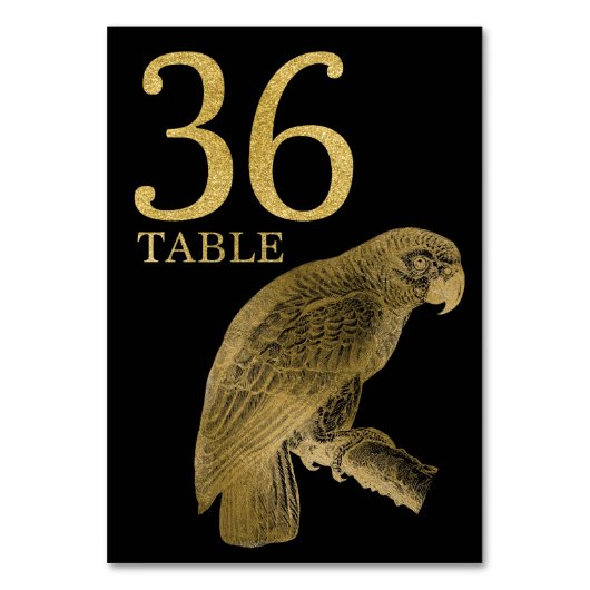 Oerwoud African Animal Parrot Table Number Card 36 Kaart (Voorkant)