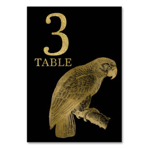 Oerwoud African Animal Parrot Table Number Card 3 Kaart