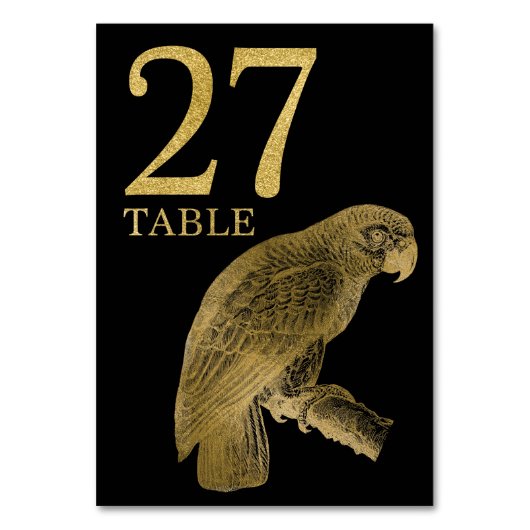 Oerwoud African Animal Parrot Table Number Kaart 2 (Achterkant)