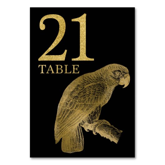 Oerwoud African Animal Parrot Table Number Kaart 2 (Voorkant)
