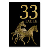 Oerwoud African Animal Zebra Table Number Kaart 33 (Achterkant)