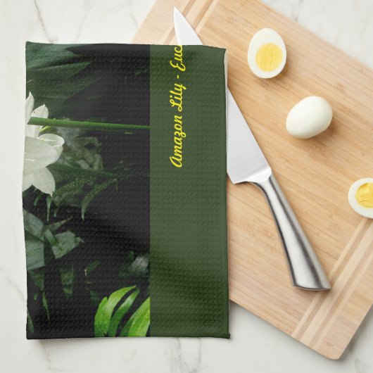 Oerwoud Amazon Lily - Eucharis Amazonica Theedoek (Quarter Fold)