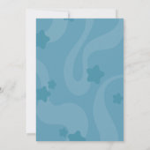 Oerwoud Animal Blue 1e verjaardag Uitnodiging (Achterkant)