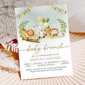 Oerwoud Animal Party Boy Baby Brunch Uitnodiging