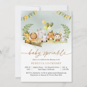 Oerwoud Animal Party Boy Baby Sprinkle Uitnodiging (Voorkant)