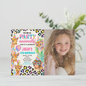 Oerwoud Animal Party voor kinderen Kaart (Staand voorkant)