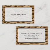 Oerwoud Animal Print Monogram Initiaal Visitekaartje (Voorkant / Achterkant)