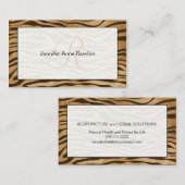 Oerwoud Animal Print Monogram Initiaal Visitekaartje (Voorkant / Achterkant)