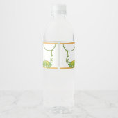 Oerwoud Animal Safari Baby shower Waterfles Etiket (Achterkant)