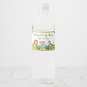 Oerwoud Animal Safari Baby shower Waterfles Etiket (Voorkant)