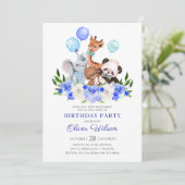 Oerwoud Animal Safari Boy rijdt op zondag Kaart (Staand voorkant)