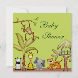 Oerwoud Animal Safari Celebration Baby shower Kaart