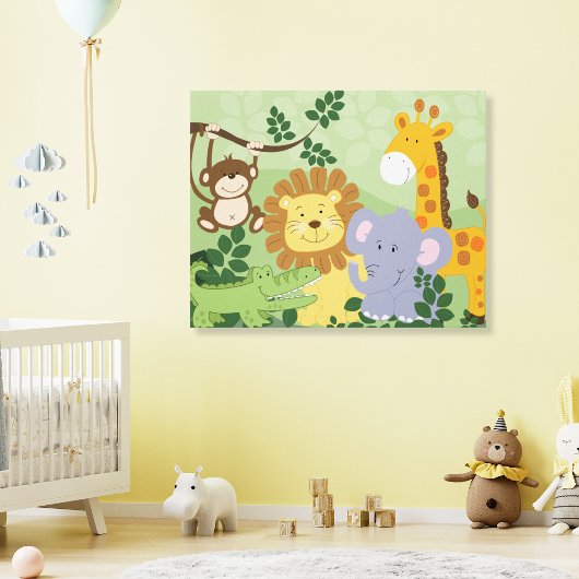 Oerwoud Animal Safari Nursery Art Canvas 16x20