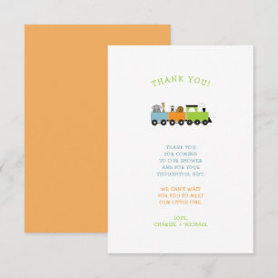 OERWOUD ANIMAL TRAIN baby shower bedankt
