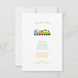 OERWOUD ANIMAL TRAIN baby shower bedankt