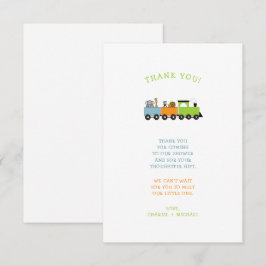 OERWOUD ANIMAL TRAIN baby shower bedankt