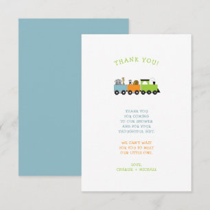 OERWOUD ANIMAL TRAIN baby shower bedankt