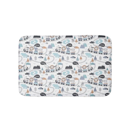 Oerwoud Animal Train Baby Toddler Boy Kinder Bathr Badmat (Voorkant)