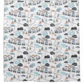 Oerwoud Animal Train Baby Toddler Boy Kinder Bathr Douchegordijn (Voorkant)