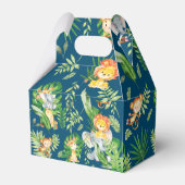 Oerwoud Animals 1e verjaardagsfeestje Dank u Bedankdoosjes (Achterkant)