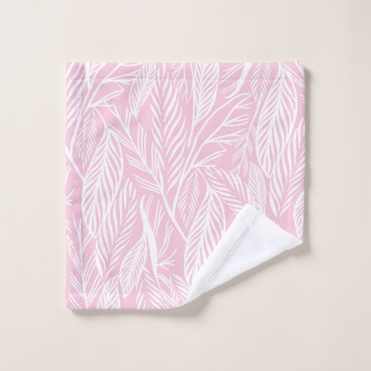 Oerwoud Animals Adventure & Tropical Leaves in Roz Bad Handdoek (Wasdoekje)