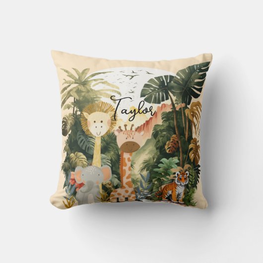 Oerwoud Animals Exotic Safari Dream Kussen (Voorkant)